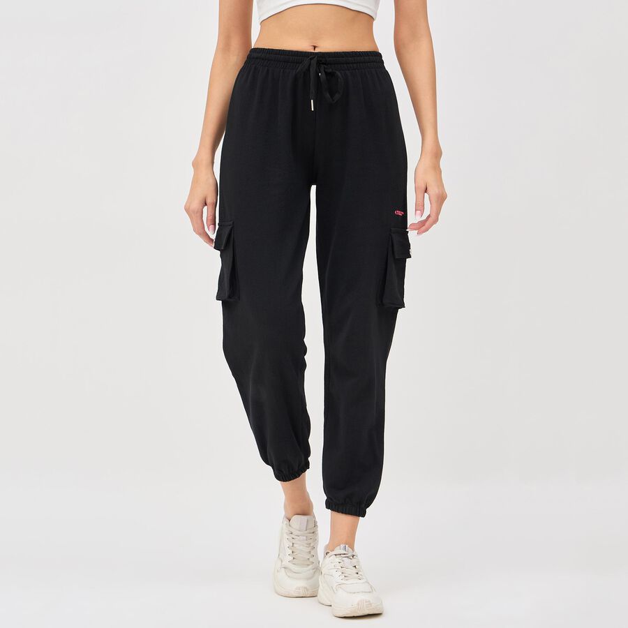 Ladies' Regular Track Pants, Black, large image number null