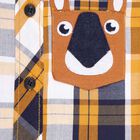 Infants Cotton Checks Casual Shirt, Mustard, small image number null