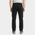 Men's Black Straight Fit Solid Jeans, Black, small
