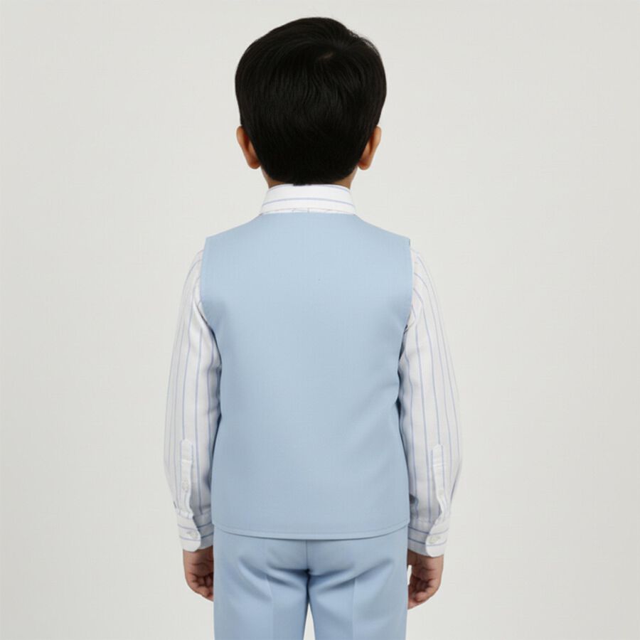 Boys' 100% Cotton Casual Shirt, Light Blue, large image number null