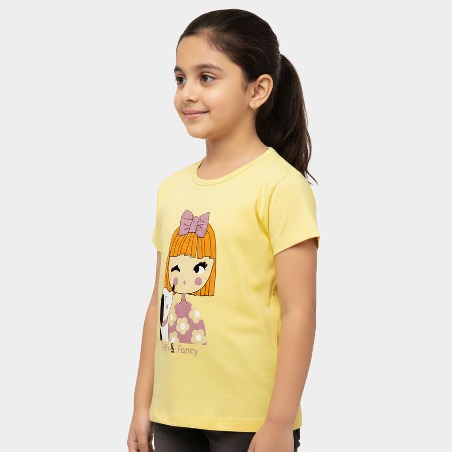 Girls' T-Shirt, Yellow, large