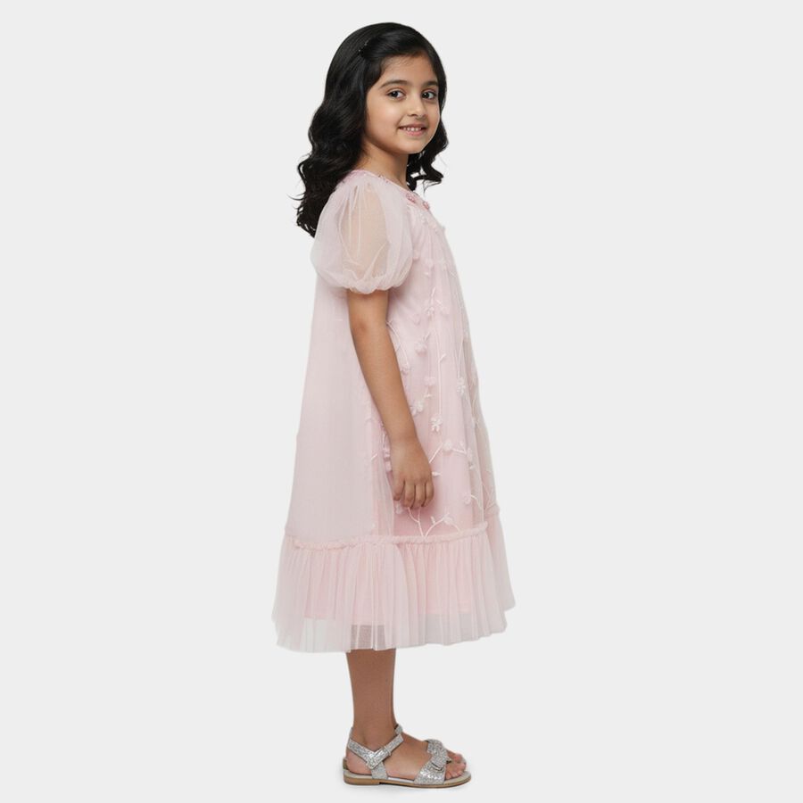 Girls' Frock, हल्का गुलाबी, large