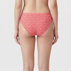 Women's Coral Mid-Rise Printed Panty, Coral, small