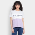 Cotton Round Neck T-Shirt, Lilac, small image number null