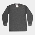Boys Round Neck Thermal Upper, Charcoal, small image number null