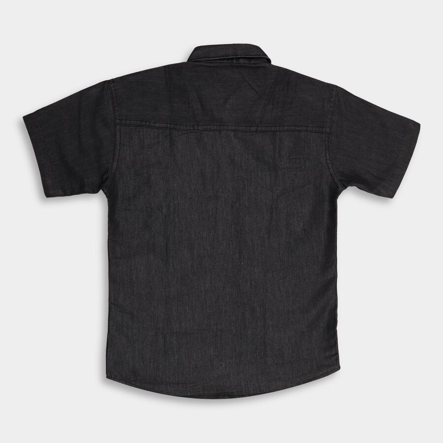 Boys' Casual Shirt, काला, large image number null