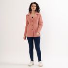 Women's Light Pink Classic Button-Front Jacket, हल्का गुलाबी, small image number null
