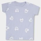 Boys' Light Blue Crew Neck Casual Printed T-Shirt, Light Blue, small image number null
