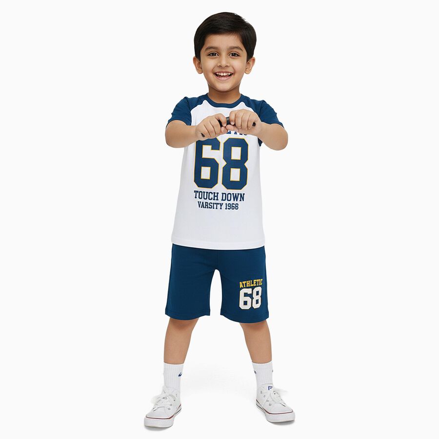 Boys' Knit Baba Suit, White, large image number null