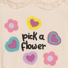 Girls Light Beige Crew Neck Casual Sweatshirt, Beige, small image number null