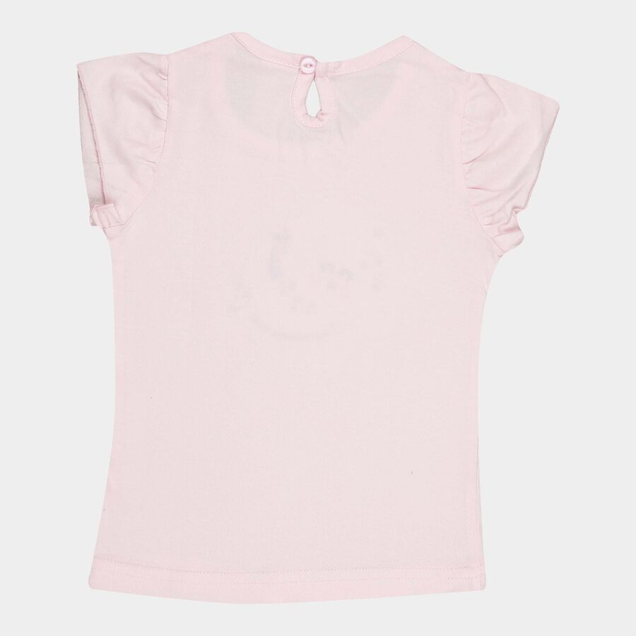 Infants Cotton T-Shirt, Light Pink, large image number null