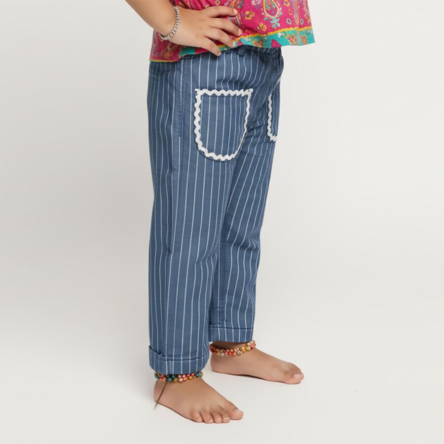 Girls' Light Blue Regular Fit Jeans, Mid Blue, large image number null