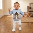 Infants' Light Blue Crew Neck Pullover, Light Blue, small