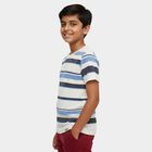 Boys' Light Blue Round Neck Graphic Printed T-Shirt, हल्का नीला, small