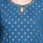 Ladies' Kurta , मध्यम नीला, small image number null