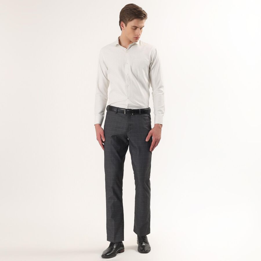 Men's Light Green Spread Collar Classic Formal Shirt, हल्का हरा, large