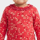 Infants Pink Cotton Round Neck Regular T-Shirt, गुलाबी, small