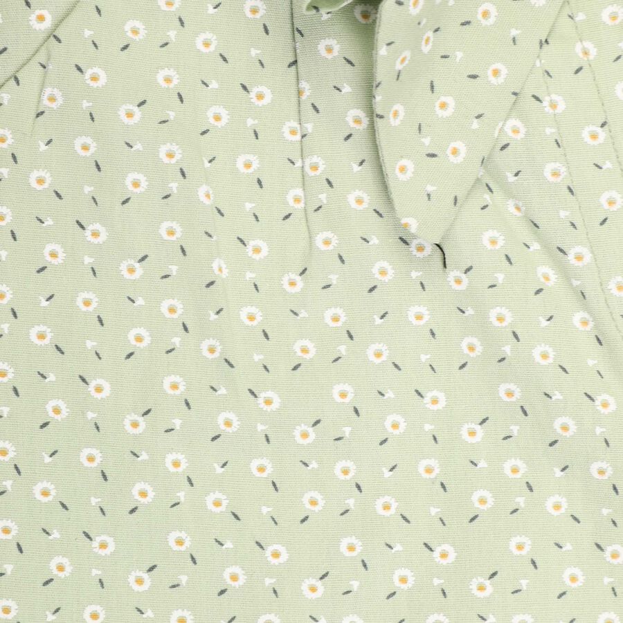 Girls Cotton Shorts, Light Green, large image number null
