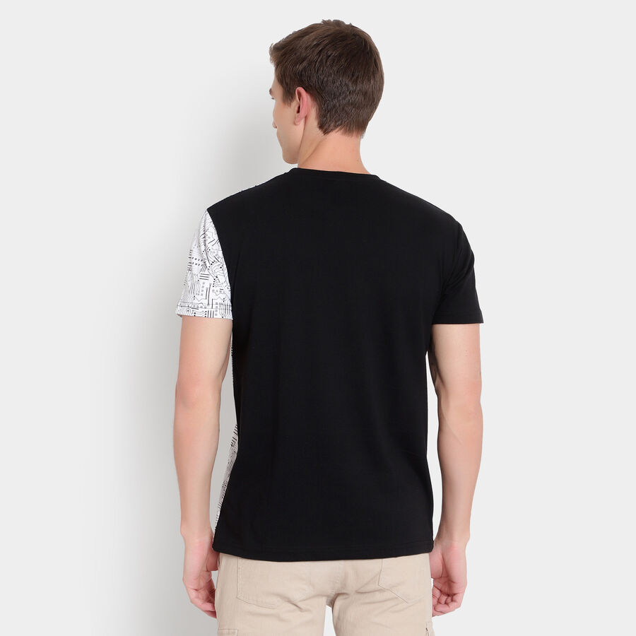 Regular Round Neck T-Shirt, Black, large image number null