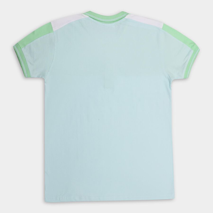 Boys' Half Sleeves T-Shirt, Light Blue, large image number null