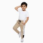 Boys' Beige Cotton Blend Printed Pyjama, गहरा पीला, small image number null