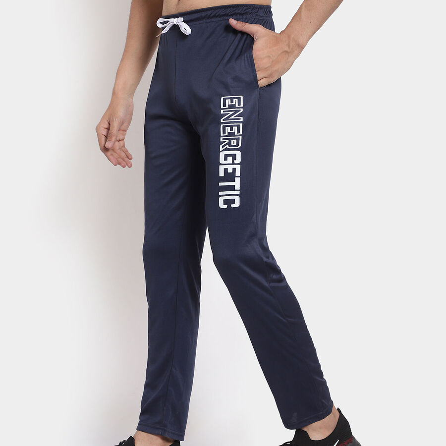 Placement Print Active Track Pants, Navy Blue, large image number null