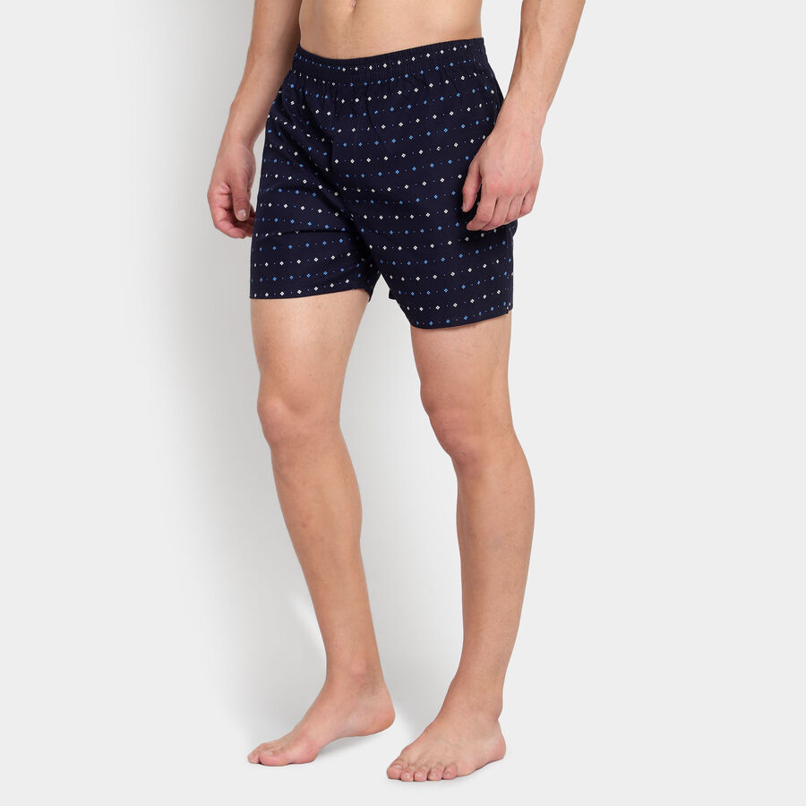 Cotton Printed Boxers, Navy Blue, large image number null