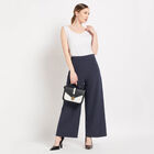 Solid Flared Trousers, Teal Blue, small image number null