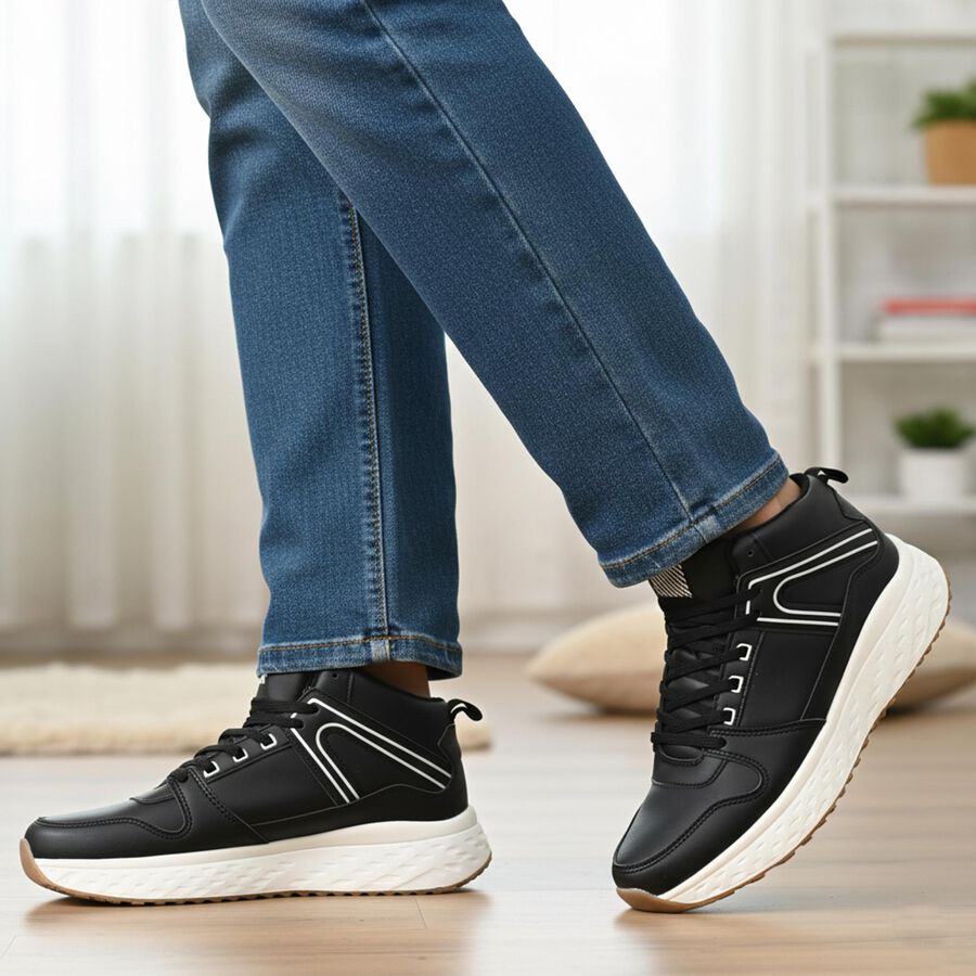 Men's Casual Shoes, काला, large