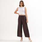 Women's Deep Chocolate Brown Pleated Harem Pants, Brown, small