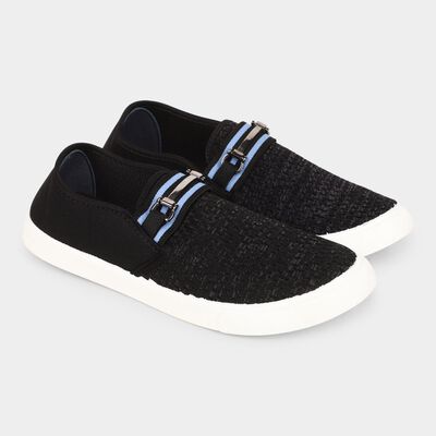 Men's Black Slip-On Casual Shoes
