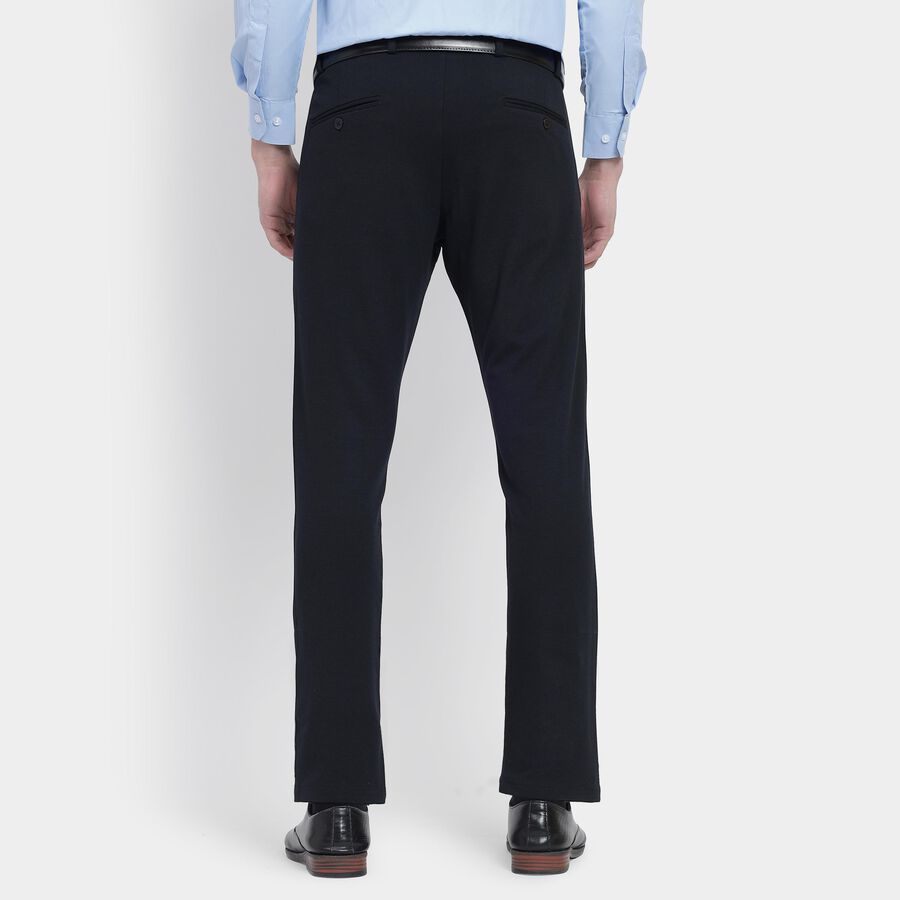 Men's Slim Fit Casual Trousers , नेवी ब्लू, large image number null