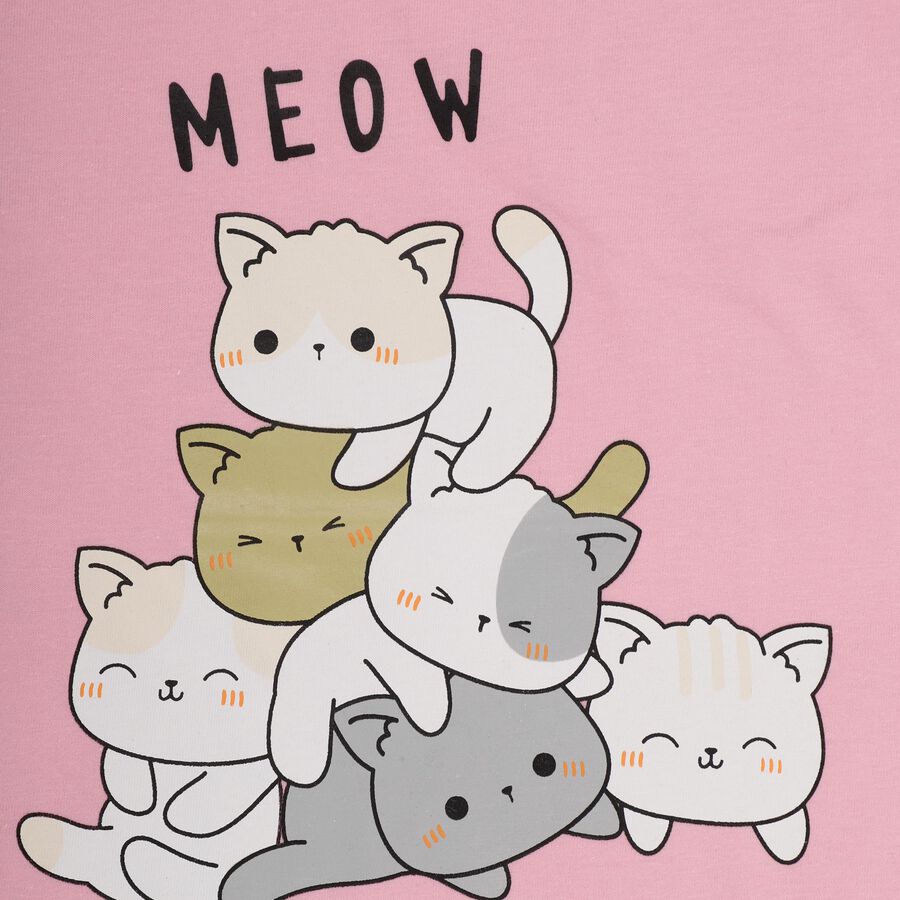 Girls' 100% Cotton T-Shirt , लाइलेक, large image number null