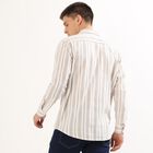Men's Off White Cotton Classic Casual Shirt, रस्ट, small image number null