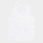 Infants Solid Vest, Melange Light Grey, small image number null