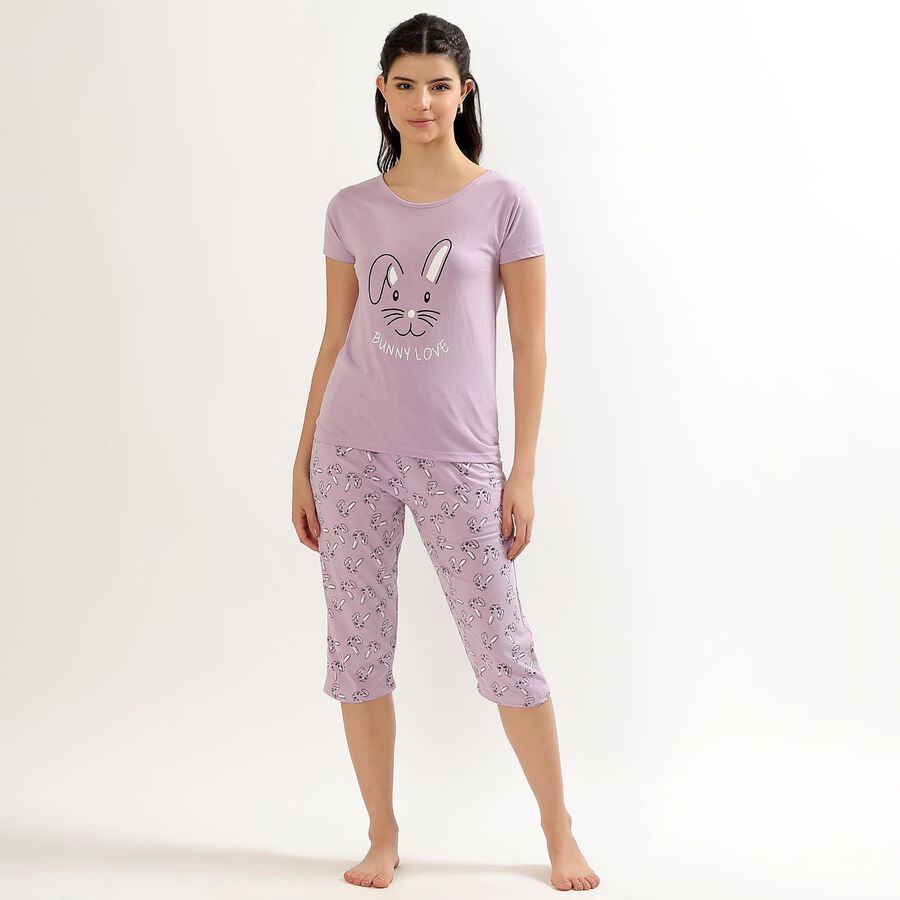 Ladies' Night Suit , लाइलेक, large image number null