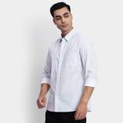 Men's 100% Cotton Casual Shirt, ऑफ व्हाइट, small image number null