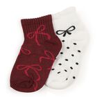 Girls' Light Pink Regular Fit Ankle-Length Socks, मरून, small image number null