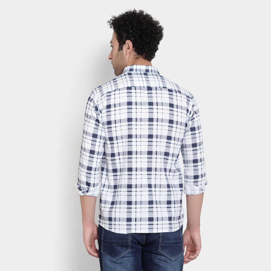 Cotton Checks Casual Shirt, White, large image number null