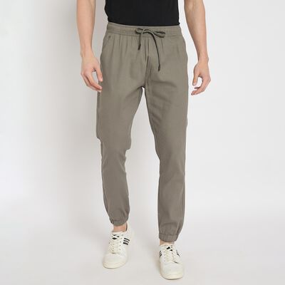 Men's 100% Cotton Slim Fit Casual Trousers 