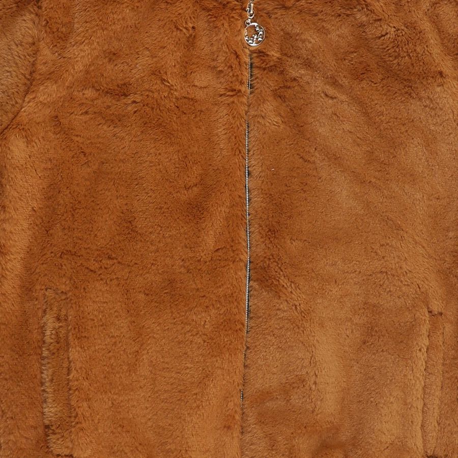 Girls' Jacket, भूरा, large image number null