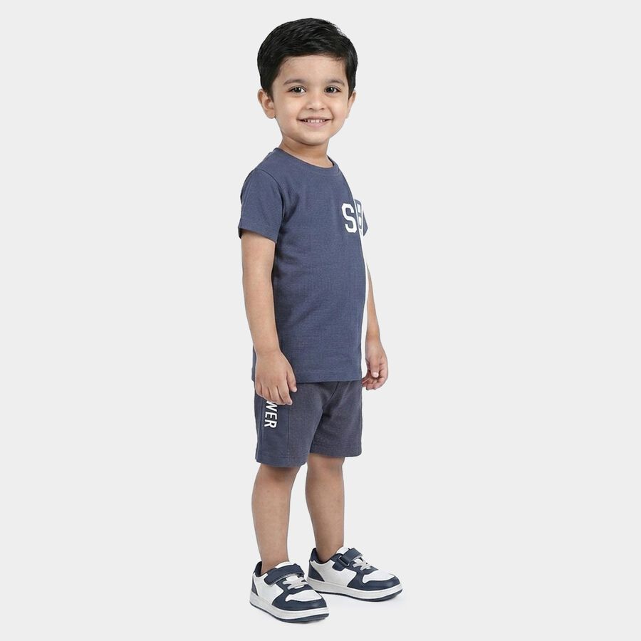 Boys' Knit Baba Suit, Navy Blue, large