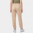 Women's Beige Regular Fit Jogger Track Pants, Beige, small