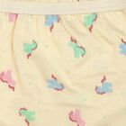Girls' Yellow Regular Fit Printed Bloomer, पीला, small