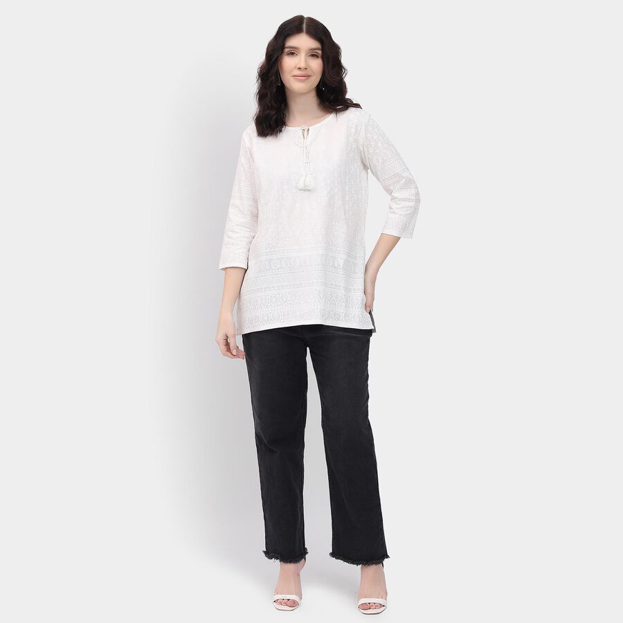 Ladies' Kurti, सफ़ेद, large image number null