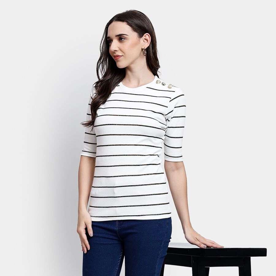 Ladies' Top, Off White, large image number null