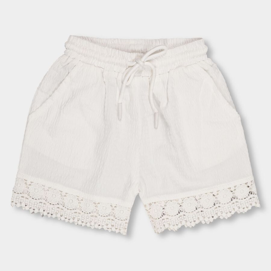 Girls' Shorts, सफ़ेद, large image number null