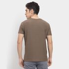 Men's Round Neck Half Sleeves T-Shirt , Khaki, small image number null