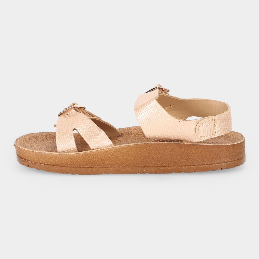 Girls' Sandal, गोल्डन, large