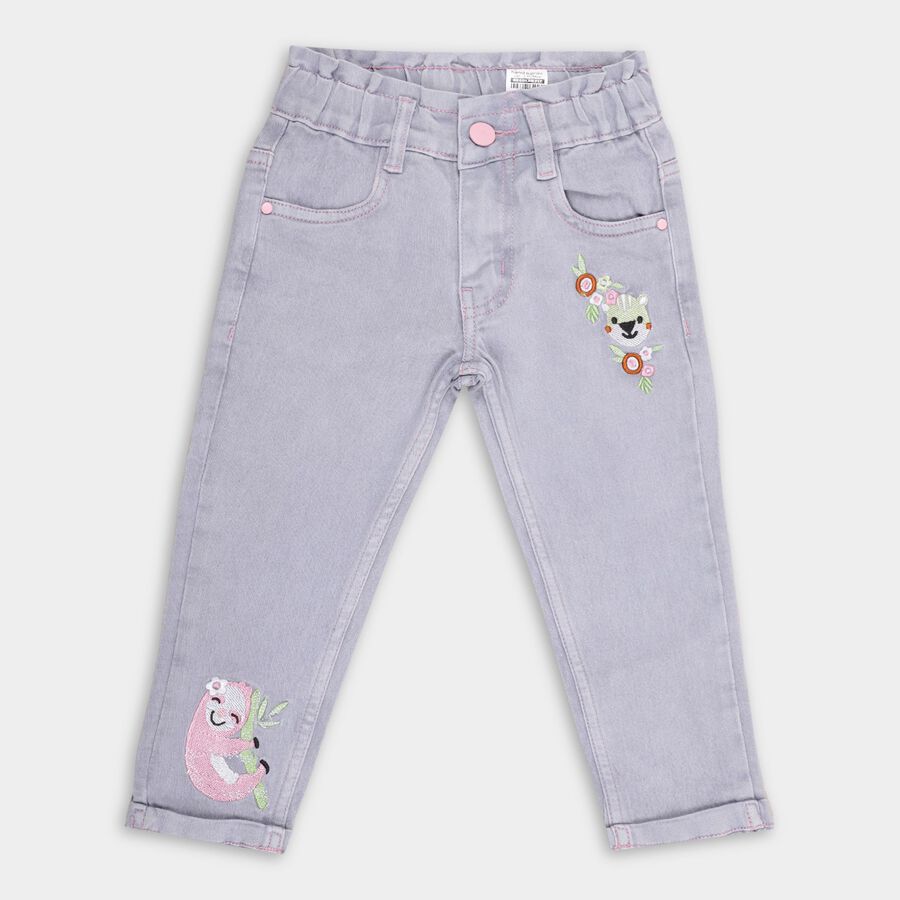 Girls' Jeans, Light Grey, large image number null